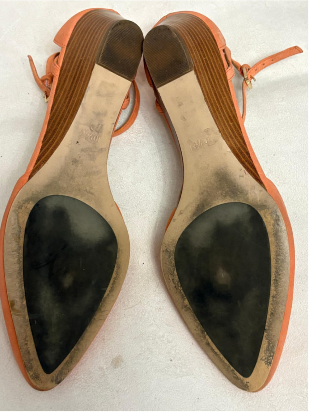 Talbots salmon suede wedges - Picture 6 of 7